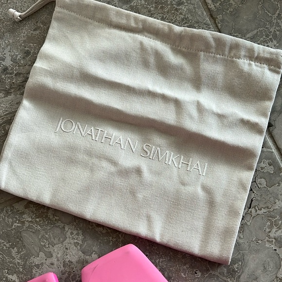 NEW Jonathan Simkhai Cassie Crystal Strappy Sandals Pink Size 41 New in Box - Picture 12 of 14